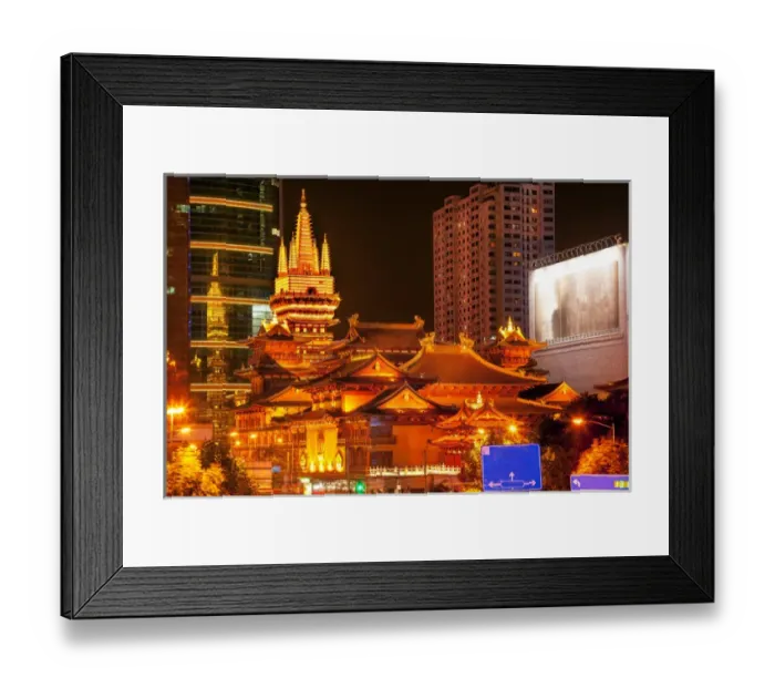 Framed Print : Golden Temples Roof Top Jing An Tranquility TempleCentral Shanghai, China Framed Print : Golden Temples Roof Top Jing An Tranquility TempleCentral Shanghai, China