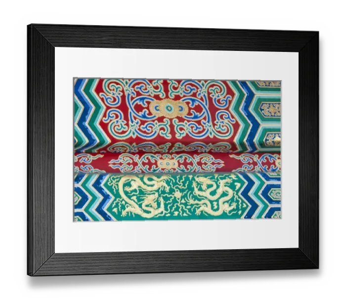 Framed Print : Details on the Hall of Supreme Harmony Forbidden CIty, Beijing China
