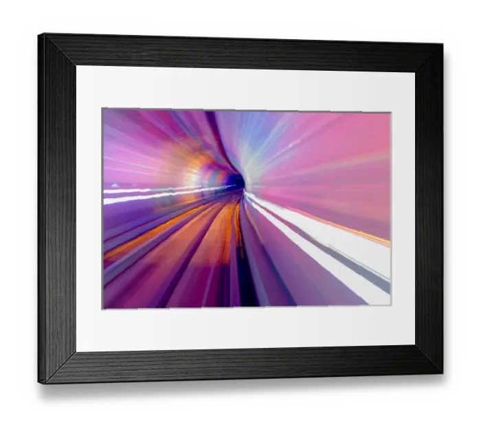 Framed Print : Pink Blue Rail Abstract Underground Railway Pudong Bund Shanghai China Shanghai China