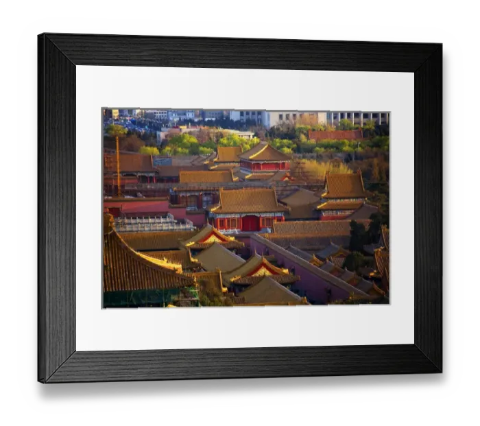 Framed Print : Red Pavilion among Old Imperials Buidings Forbidden City Beijing China Resubmit--In Framed Print : Red Pavilion among Old Imperials Buidings Forbidden City Beijing China Resubmit--In