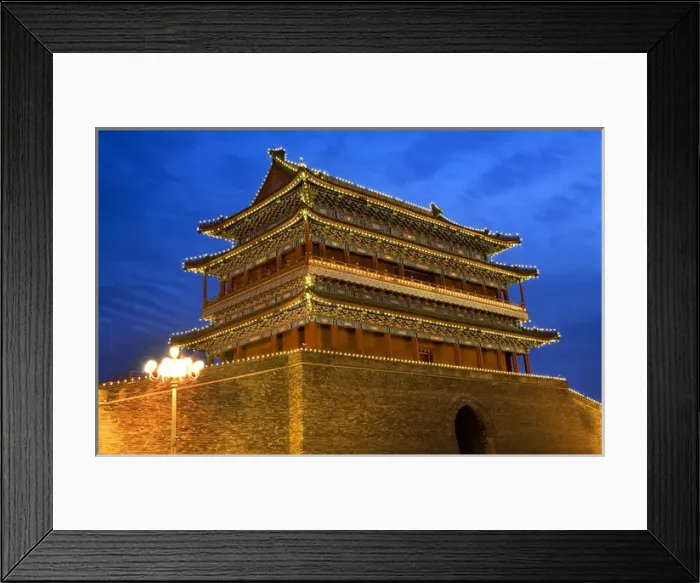 Framed Print : Qianmen Gate Zhengyang Men Looking at Arrow Tower Tiananmen Square Beijing, China Framed Print : Qianmen Gate Zhengyang Men Looking at Arrow Tower Tiananmen Square Beijing, China