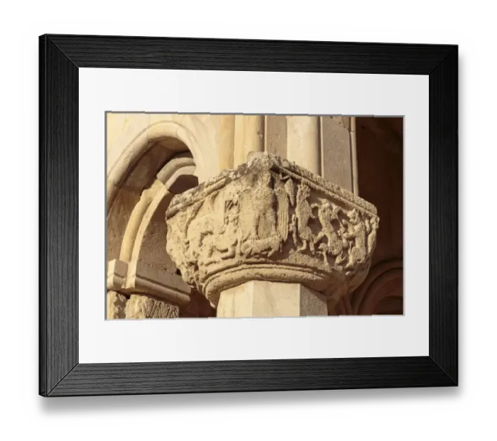 Framed Print : Georgia, Kutaisi. Carvings of creatures in a stone pillar at Bagrati Cathedral Framed Print : Georgia, Kutaisi. Carvings of creatures in a stone pillar at Bagrati Cathedral