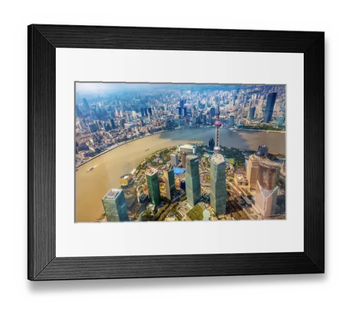Framed Print : Looking Down Oriental Pearl TV Tower Pudong Bund Huangpu River Skyscrapers Cityscape Framed Print : Looking Down Oriental Pearl TV Tower Pudong Bund Huangpu River Skyscrapers Cityscape