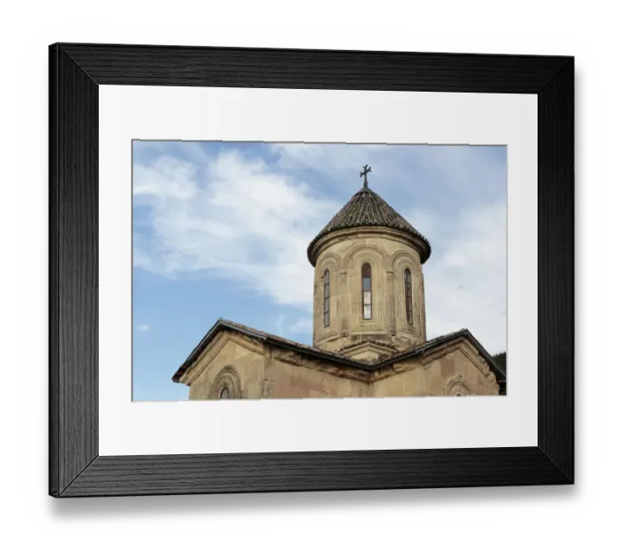Framed Print : Georgia, Kutaisi. The main tower of Gelati Monastery Framed Print : Georgia, Kutaisi. The main tower of Gelati Monastery