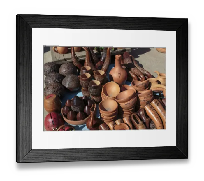 Framed Print : Georgia, Kutaisi. Pots and other ceramic goods for sale