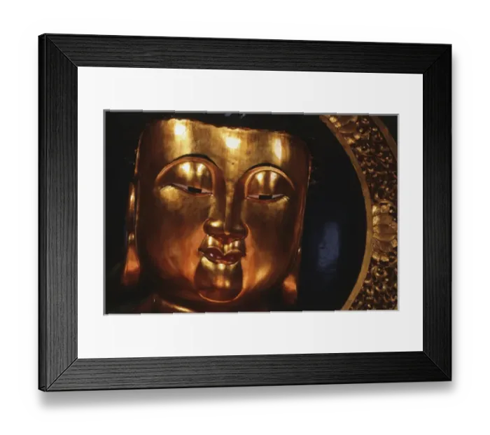 Framed Print : Hong Kong, Golden temple buddha at local cemetery Framed Print : Hong Kong, Golden temple buddha at local cemetery