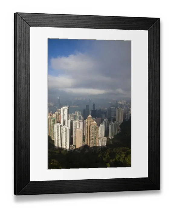 Framed Print : Asia, China, Hong Kong. View of Hong Kong from The Peak