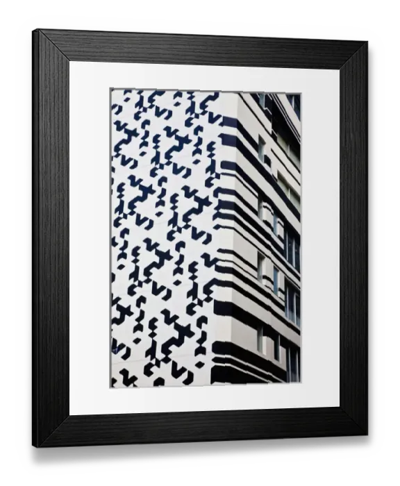 Framed Print : Asia, China, Hong Kong. Modern black and white building in Hong Kong Framed Print : Asia, China, Hong Kong. Modern black and white building in Hong Kong