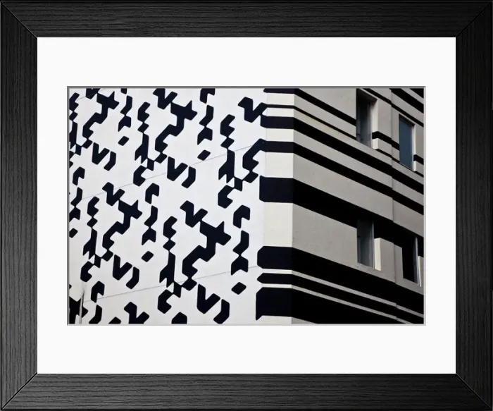 Framed Print : Asia, China, Hong Kong. Modern black and white building in Hong Kong Framed Print : Asia, China, Hong Kong. Modern black and white building in Hong Kong