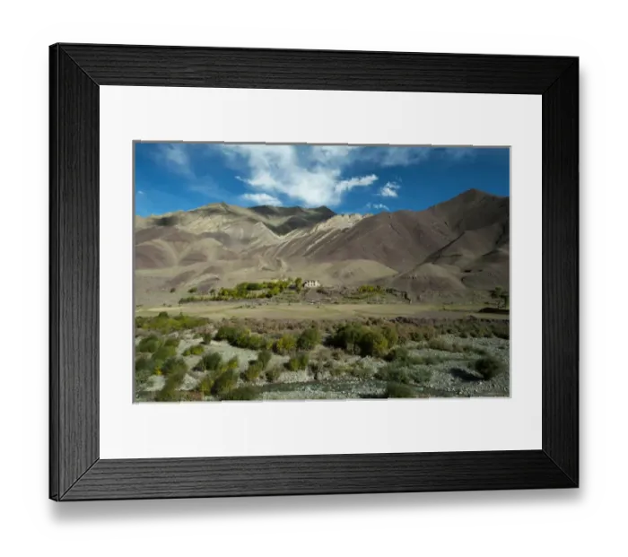 Framed Print : India, Ladakh, Markha Valley, typical ladakhi house in Shang Sumdo Framed Print : India, Ladakh, Markha Valley, typical ladakhi house in Shang Sumdo