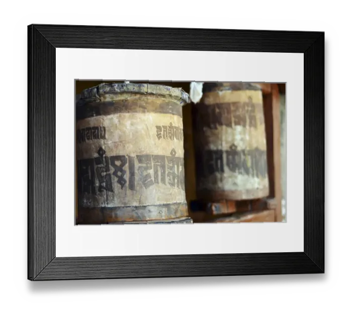 Framed Print : India, Ladakh, Likir, old prayer wheels Framed Print : India, Ladakh, Likir, old prayer wheels