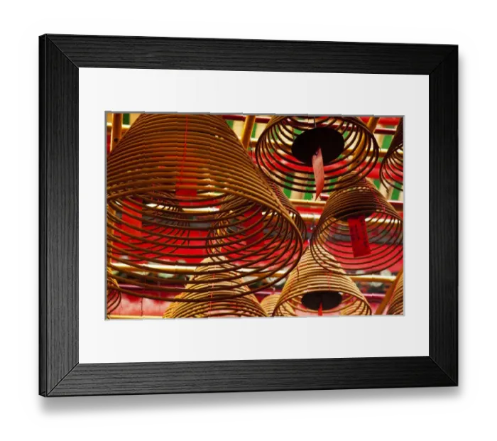 Framed Print : Southeast Asia; China; Hong Kong; Spiral Incense sticks at Man Mo Temple or Man Mo Miu Framed Print : Southeast Asia; China; Hong Kong; Spiral Incense sticks at Man Mo Temple or Man Mo Miu