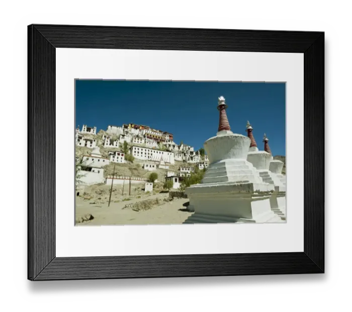 Framed Print : India, Ladakh, Thiksey, Thiksey Gompa (Monastery) on hill in a typical Ladakhi style Framed Print : India, Ladakh, Thiksey, Thiksey Gompa (Monastery) on hill in a typical Ladakhi style