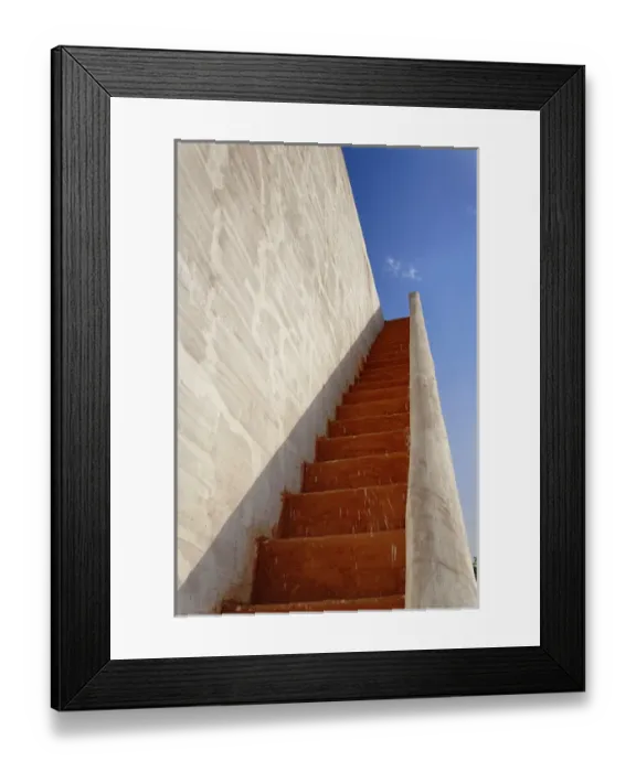 Framed Print : The Jantar Mantar, a collection of architectural astronomical instruments, built by Maharaja
