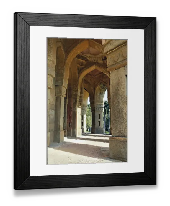 Framed Print : Columns on tomb of Mohammed Shah, Lodhi Gardens, New Delhi, India Framed Print : Columns on tomb of Mohammed Shah, Lodhi Gardens, New Delhi, India