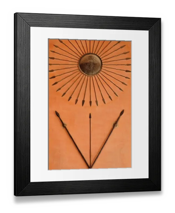 Framed Print : Arrangement of arrows and spears, Amber Fort, Jaipur, India Framed Print : Arrangement of arrows and spears, Amber Fort, Jaipur, India