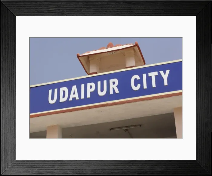 Framed Print : train station Udaipur, India Framed Print : train station Udaipur, India