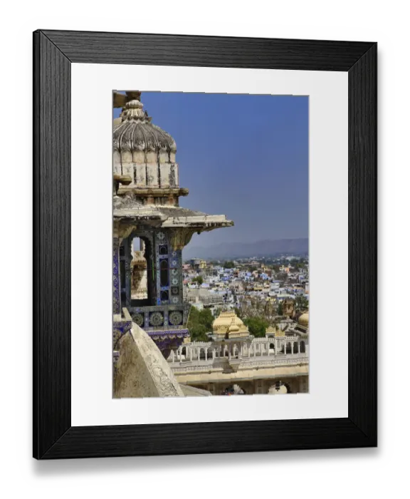 Framed Print : View of Udaipur from City Palace, Udaipur, India Framed Print : View of Udaipur from City Palace, Udaipur, India
