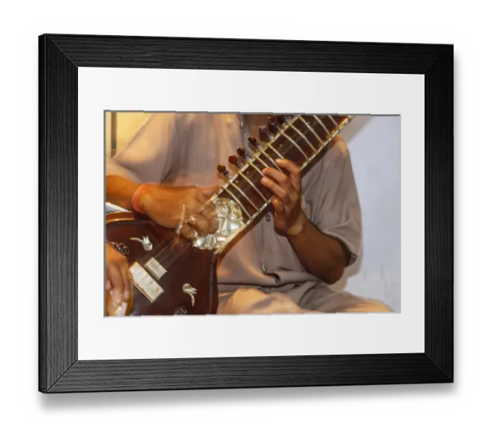 Framed Print : Sitar player, Varanasi, India Framed Print : Sitar player, Varanasi, India