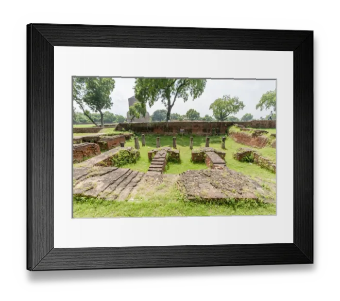 Framed Print : Brick and stone remains in Sarnath, India Framed Print : Brick and stone remains in Sarnath, India