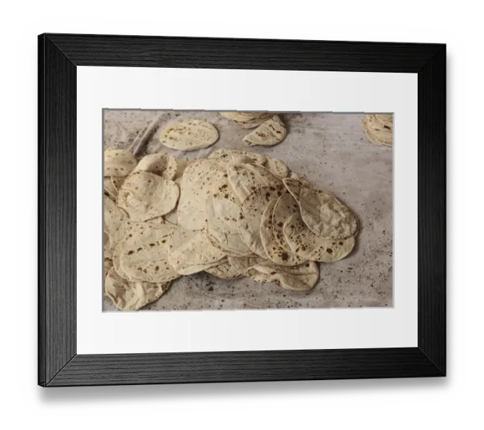 Framed Print : India, Punjab, Amritsar. Close-up shot of chapati at the Golden Temple, where 80 Framed Print : India, Punjab, Amritsar. Close-up shot of chapati at the Golden Temple, where 80