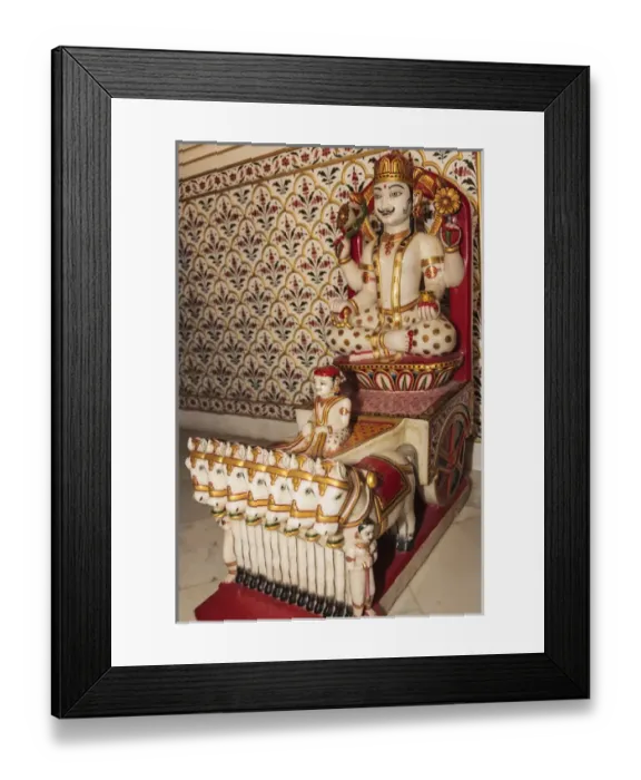 Framed Print : India, Rajasthan, Bikaner. Marble deity in Junagarth Fort Framed Print : India, Rajasthan, Bikaner. Marble deity in Junagarth Fort