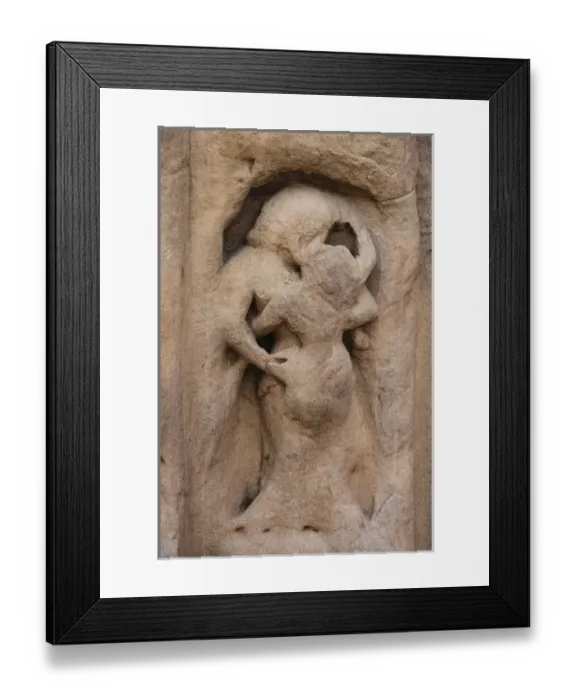 Framed Print : India, Himachal Pradesh, Kangra District, Dharamsala, Detail of yaksha and yakshi Framed Print : India, Himachal Pradesh, Kangra District, Dharamsala, Detail of yaksha and yakshi