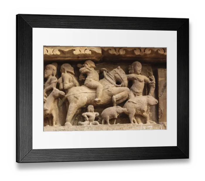 Framed Print : India, Madhya Pradesh, Chhatarpur District, Khajuraho, Detail of statues Framed Print : India, Madhya Pradesh, Chhatarpur District, Khajuraho, Detail of statues