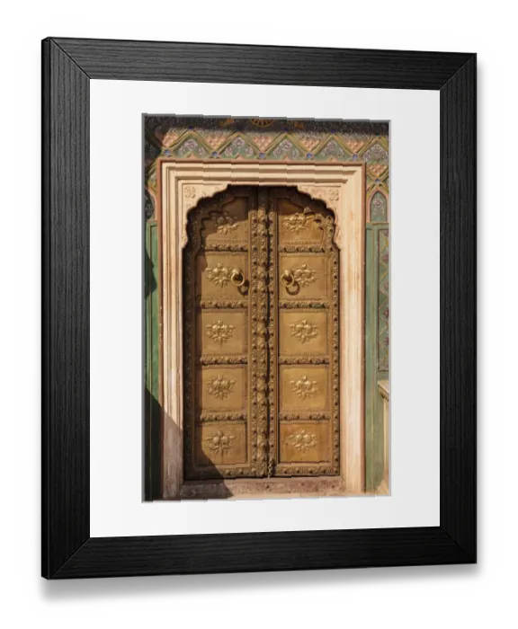 Framed Print : India, Rajasthan, Jaipur, City Palace, Detail of door Framed Print : India, Rajasthan, Jaipur, City Palace, Detail of door