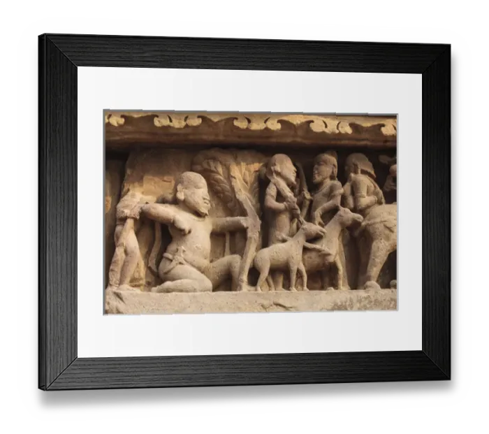 Framed Print : India, Madhya Pradesh, Chhatarpur District, Khajuraho, Detail of statues Framed Print : India, Madhya Pradesh, Chhatarpur District, Khajuraho, Detail of statues