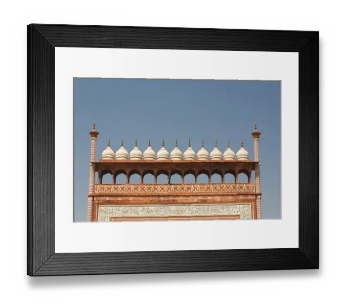 Framed Print : Asia, India. Taj Mahal entry gate (top portion) the Royal Gate Framed Print : Asia, India. Taj Mahal entry gate (top portion) the Royal Gate