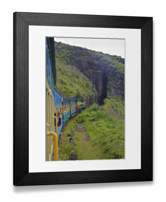 Framed Print : UNESCO, India, Tamil Nadu, Nilgiri Mountains, Heritage Steam Train, Udagamandalam