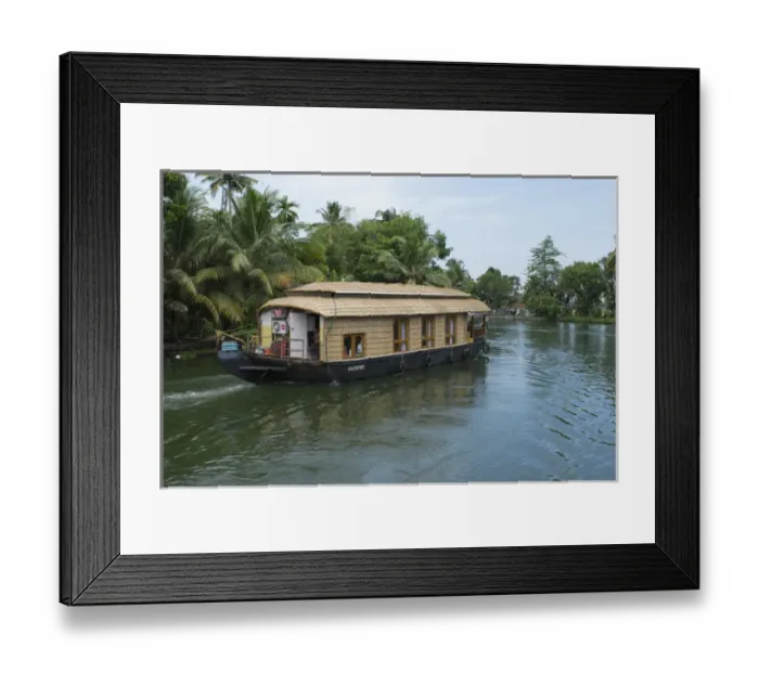 Framed Print : India, Kerala, Alleppey. Backwater canals of Kerala in the area of Kumarakom, known Framed Print : India, Kerala, Alleppey. Backwater canals of Kerala in the area of Kumarakom, known