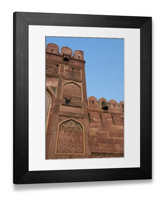 Framed Print : India, Agra. The Red Fort of Agra. This sandstone fortress was once the seat of Mughal Framed Print : India, Agra. The Red Fort of Agra. This sandstone fortress was once the seat of Mughal