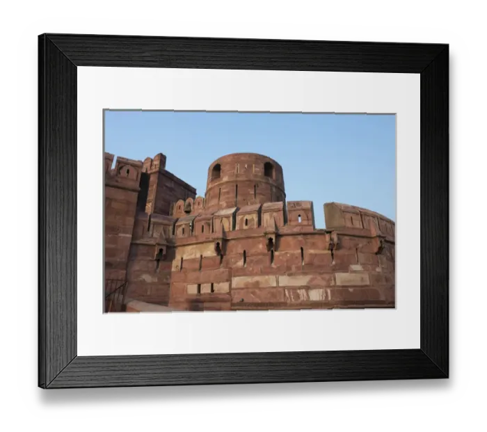 Framed Print : India, Agra. The Red Fort of Agra. This sandstone fortress was once the seat of Mughal Framed Print : India, Agra. The Red Fort of Agra. This sandstone fortress was once the seat of Mughal