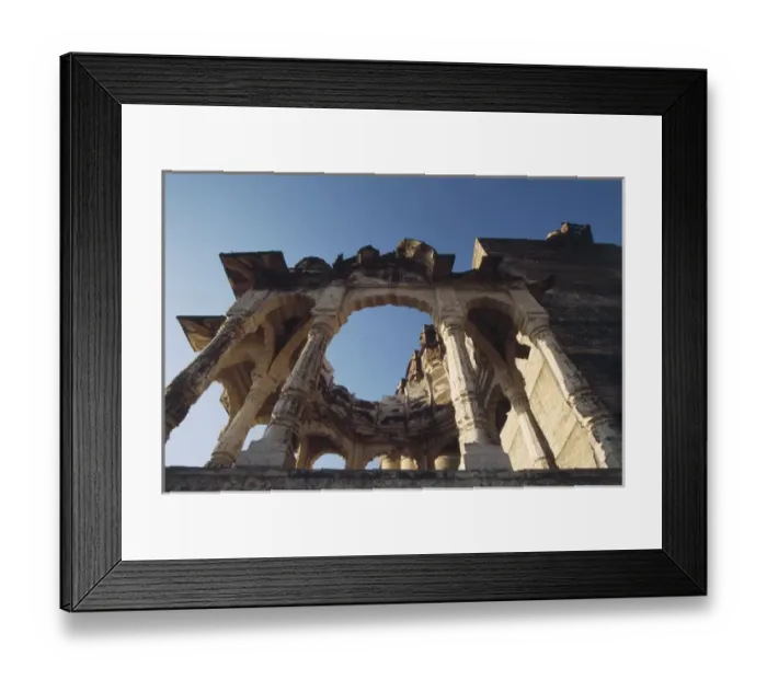 Framed Print : India, Rajasthan, Jodhpur, Mehrangarh Fort, Arched structure by main entrance