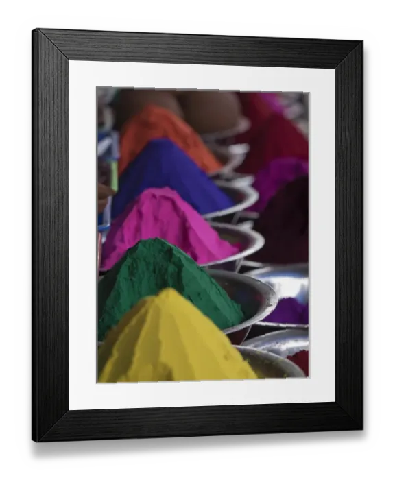 Framed Print : Holi powder paint for sale in Mysore, Karnataka, India