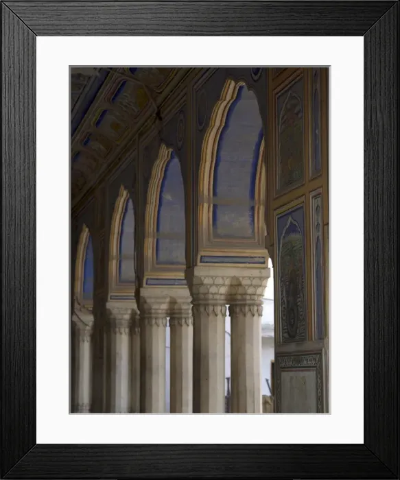 Framed Print : Interior of temple in Jaipur, Rajasthan, India Framed Print : Interior of temple in Jaipur, Rajasthan, India