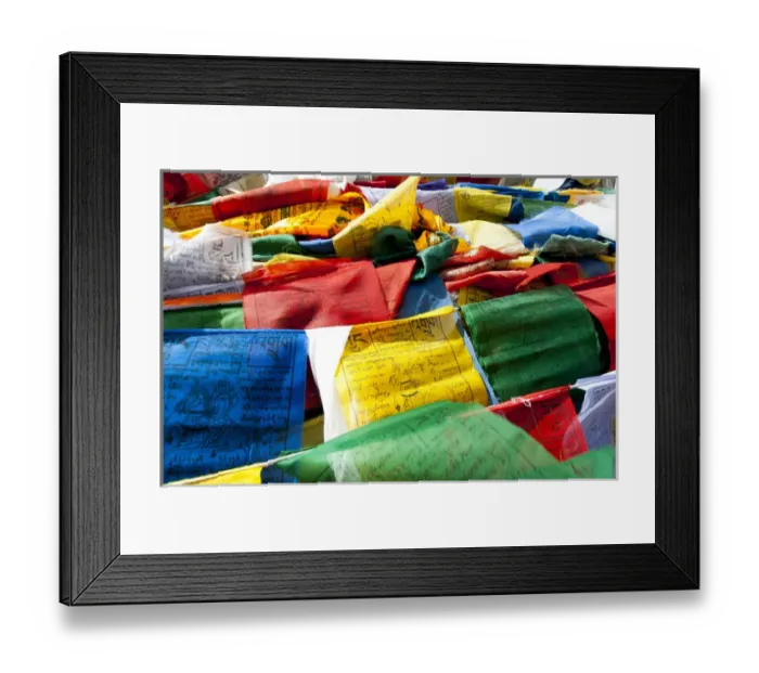 Framed Print : India, Jammu & Kashmir, Ladakh, Namshangla Pass yellow, red, blue, green and white Framed Print : India, Jammu & Kashmir, Ladakh, Namshangla Pass yellow, red, blue, green and white