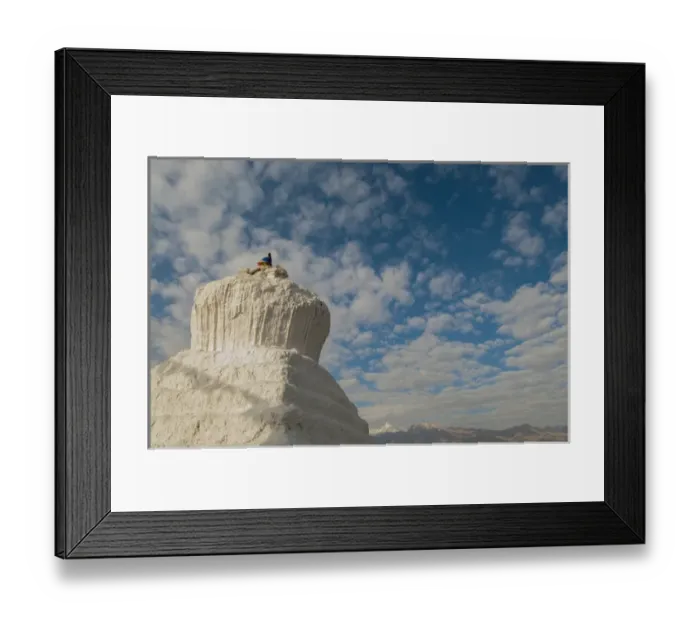 Framed Print : India, Ladakh, Leh, capital of Ladakh white chorton against a cloud filled blue sky Framed Print : India, Ladakh, Leh, capital of Ladakh white chorton against a cloud filled blue sky