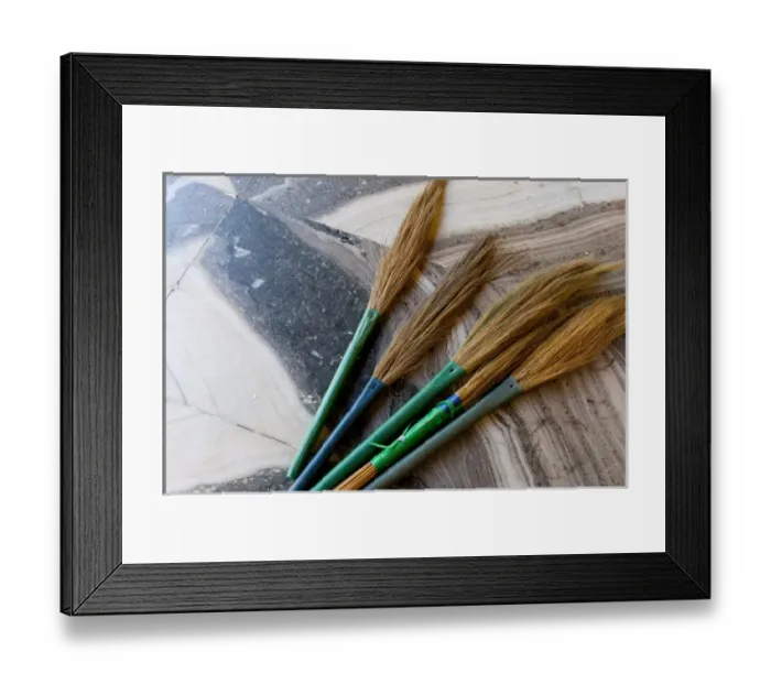 Framed Print : India, Jammu & Kashmir, Ladakh, Leh, capital of Ladakh, brooms on the floor of a Framed Print : India, Jammu & Kashmir, Ladakh, Leh, capital of Ladakh, brooms on the floor of a