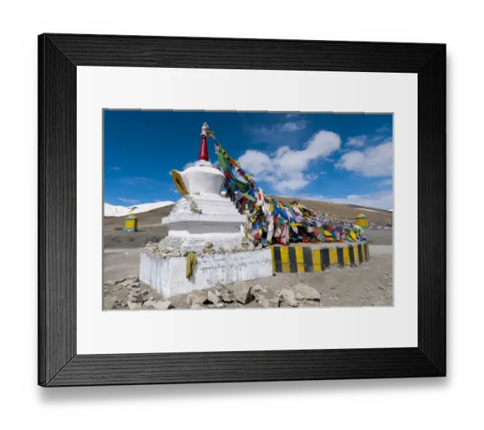 Framed Print : India, Jammu & Kashmir, Ladakh large chorton festooned with prayer flags at the top of the 17 Framed Print : India, Jammu & Kashmir, Ladakh large chorton festooned with prayer flags at the top of the 17