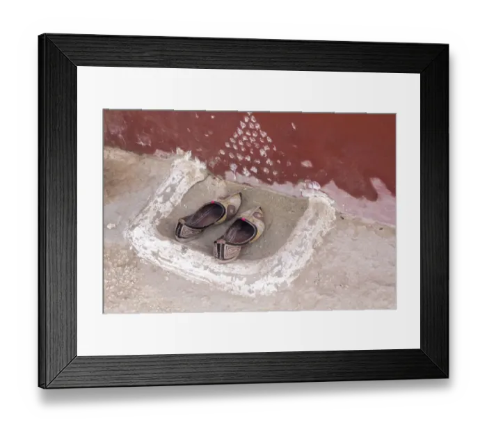 Framed Print : Asia, India, Rajasthan, Udaipur. street pottery stall with owners shoes coraled Framed Print : Asia, India, Rajasthan, Udaipur. street pottery stall with owners shoes coraled