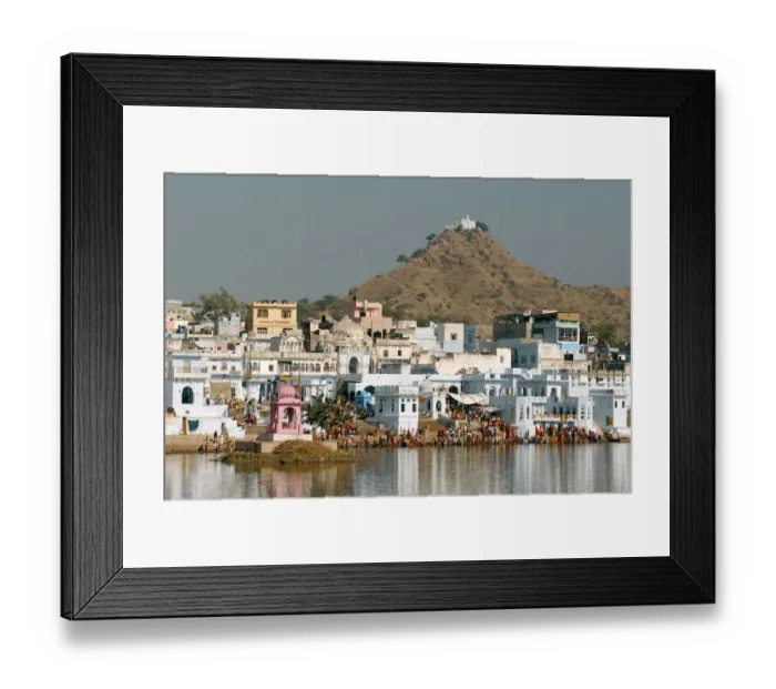 Framed Print : Know as the aCity of Templesa Pushkar is has over 400 temples and 52 ghats surrounding Framed Print : Know as the aCity of Templesa Pushkar is has over 400 temples and 52 ghats surrounding