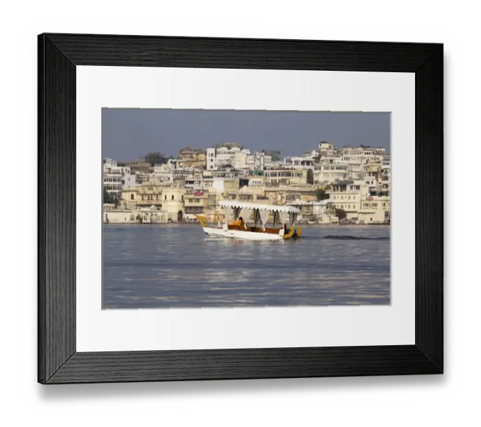 Framed Print : Asia, India, Rajasthan, Udaipur. Lake Pichola