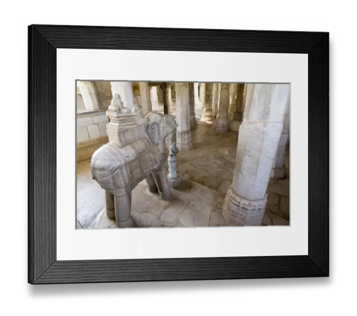 Framed Print : Asia, India, Rajasthan, Udaipur, Jagdish temple. Marble elephant Framed Print : Asia, India, Rajasthan, Udaipur, Jagdish temple. Marble elephant