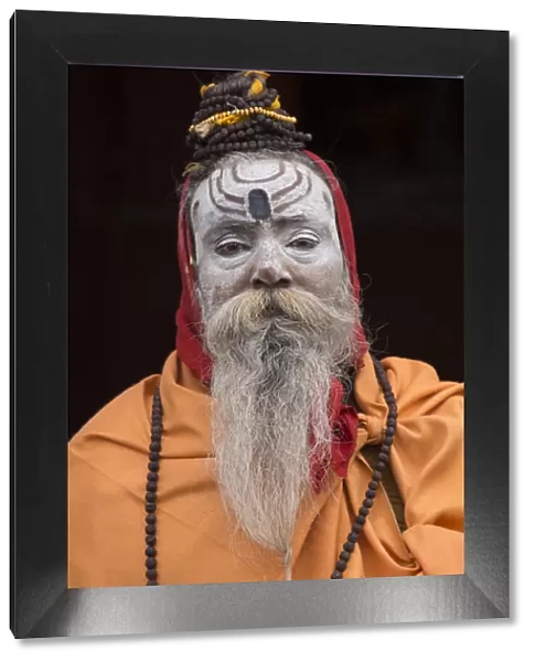 India, Uttar Pradesh, Varanasi. sadhu, holy man, a religious ascetic, a type of yogi