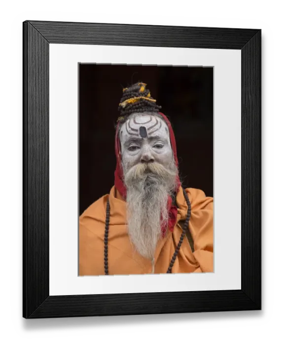Framed Print : India, Uttar Pradesh, Varanasi. sadhu, holy man, a religious ascetic, a type of yogi Framed Print : India, Uttar Pradesh, Varanasi. sadhu, holy man, a religious ascetic, a type of yogi