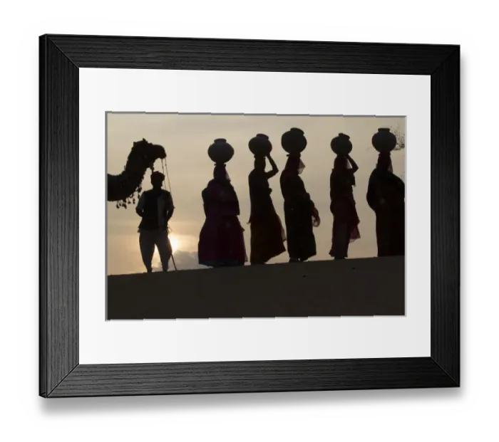 Framed Print : Asia, India, Rajasthan, Manvar, desert, sand dunes Framed Print : Asia, India, Rajasthan, Manvar, desert, sand dunes