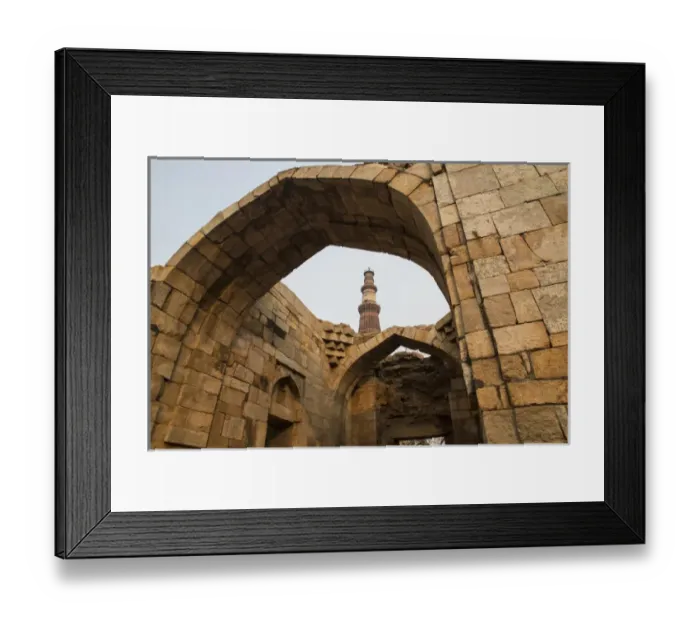 Framed Print : Asia, India Qutb Mosque, New Delhi, Brick minaret, Qutb Minar, UNESCO World Heritage Site Framed Print : Asia, India Qutb Mosque, New Delhi, Brick minaret, Qutb Minar, UNESCO World Heritage Site